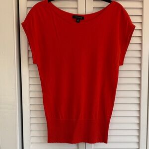 Ann Taylor Vibrant Orange Scoop Neck Sweater